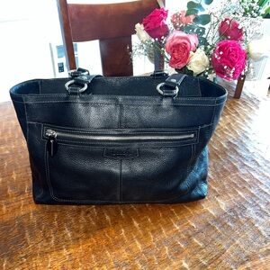 Coach Bag Penelope Black Pebbled leather F14684 Large Tote Purse Coach Y2K